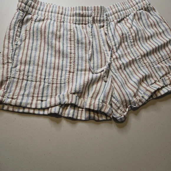 Striped Shorts, Cream/Orange/Blue/Green XL - Picture 4 of 6